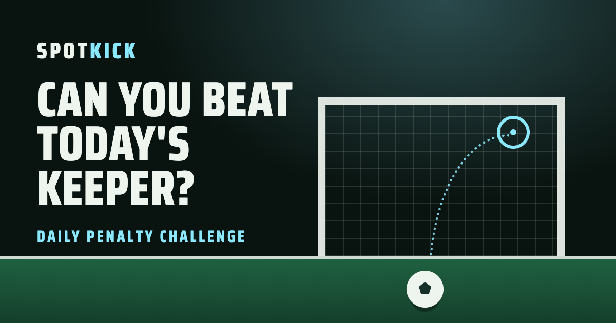 Spot Kick: a floodlit goal with a keeper and a ball on the spot